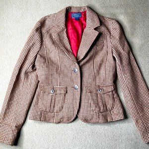 American Eagle Brown Houndstooth Blazer